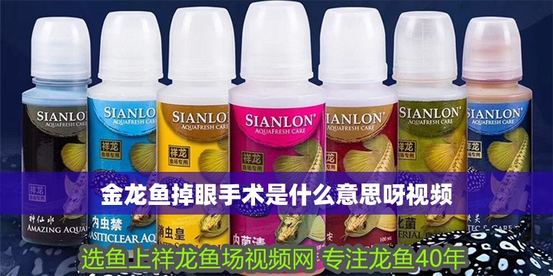 金龍魚掉眼手術是什么意思呀視頻