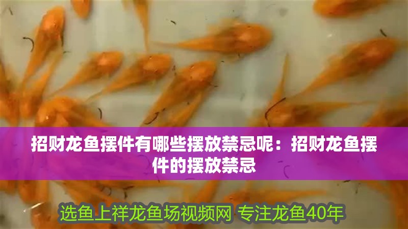 招財龍魚擺件有哪些擺放禁忌呢：招財龍魚擺件的擺放禁忌