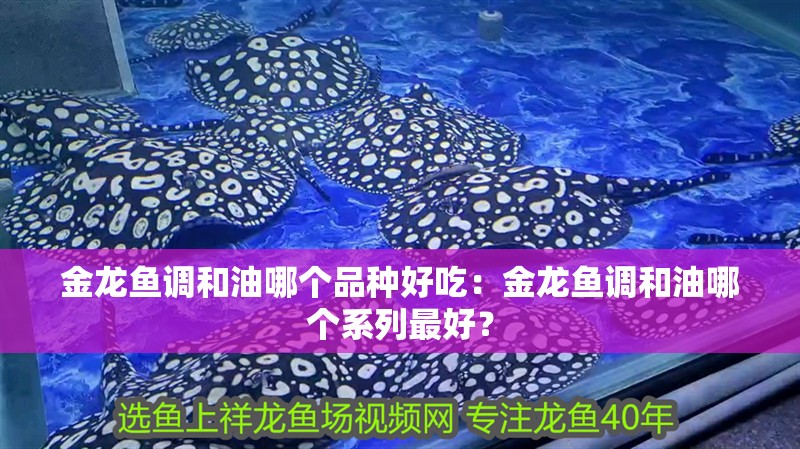 金龍魚調和油哪個品種好吃：金龍魚調和油哪個系列最好？