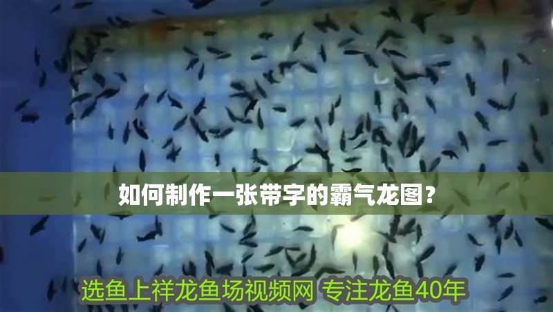 如何制作一張帶字的霸氣龍圖？