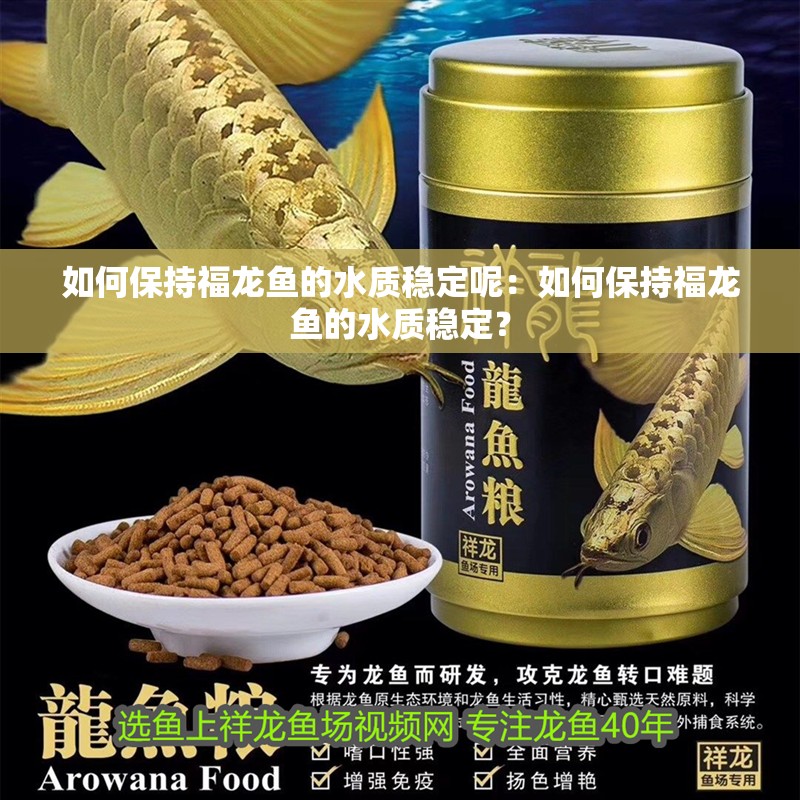 如何保持福龍魚的水質穩定呢：如何保持福龍魚的水質穩定？