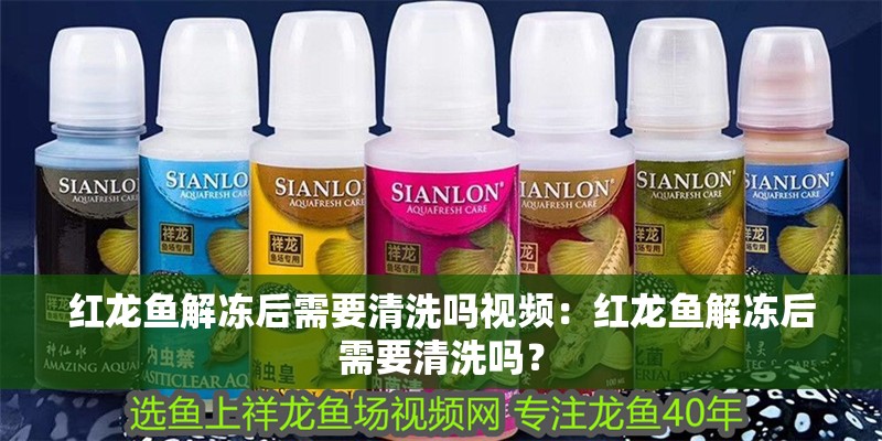 紅龍魚(yú)解凍后需要清洗嗎視頻：紅龍魚(yú)解凍后需要清洗嗎？