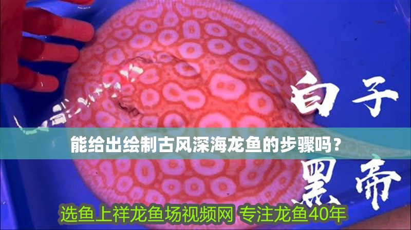 能給出繪制古風深海龍魚的步驟嗎？