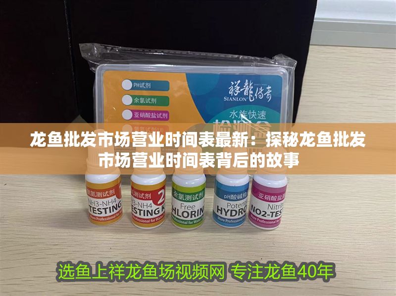 龍魚批發(fā)市場(chǎng)營(yíng)業(yè)時(shí)間表最新：探秘龍魚批發(fā)市場(chǎng)營(yíng)業(yè)時(shí)間表背后的故事