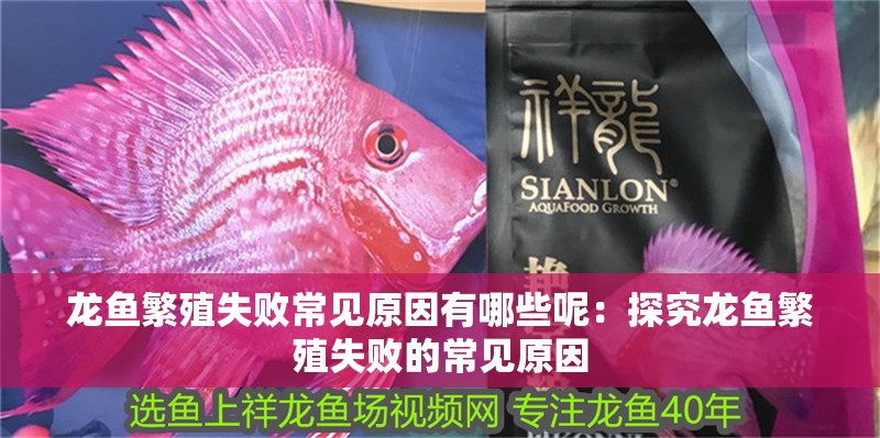 龍魚繁殖失敗常見原因有哪些呢：探究龍魚繁殖失敗的常見原因