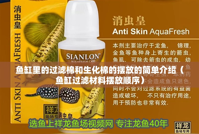 魚缸過濾器選購指南:自制魚缸過濾器魚缸上置過濾器對于養魚愛好者的必備知識 魚缸里的過濾棉和生化棉的擺放的簡單介紹(魚缸過濾材料擺放順序) 觀賞魚百科 魚缸里的過濾棉和生化棉的擺放的簡單介紹(魚缸過濾材料擺放順序) 魚缸里的過濾棉和生化棉的擺放的簡單介紹(魚缸過濾材料擺放順序) 觀賞魚百科