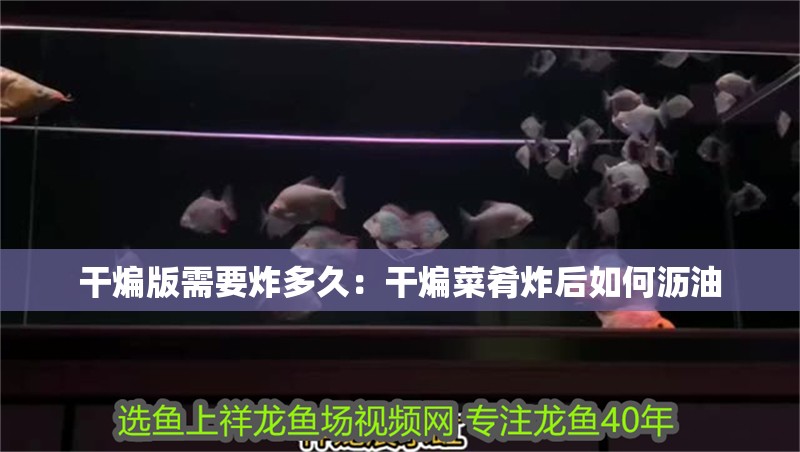 干煸版需要炸多久：干煸菜肴炸后如何瀝油