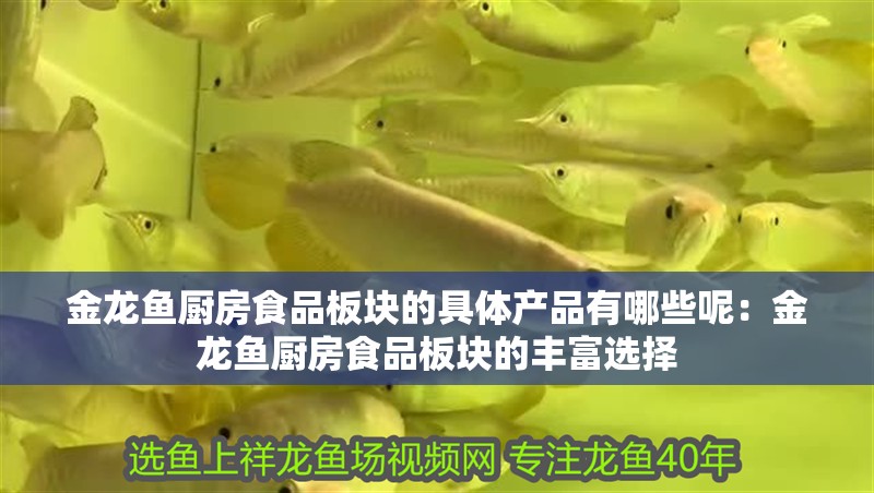 金龍魚廚房食品板塊的具體產(chǎn)品有哪些呢：金龍魚廚房食品板塊的豐富選擇