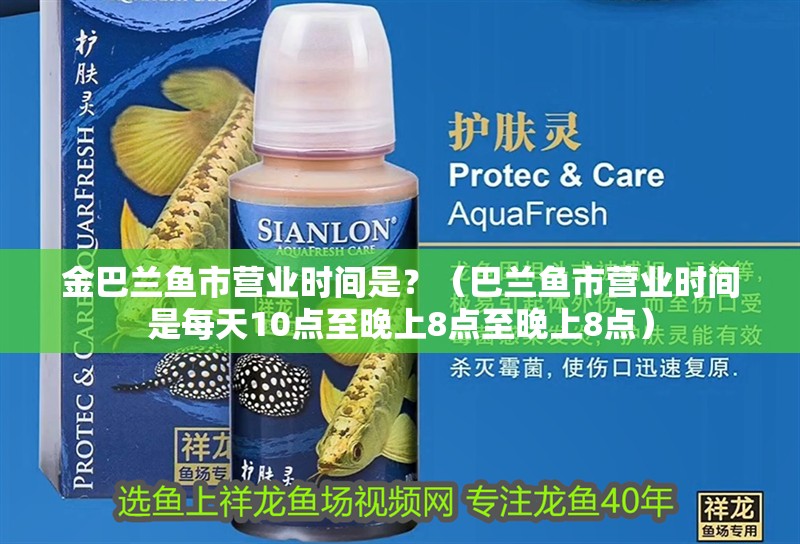 金巴蘭魚市營業(yè)時間是？（巴蘭魚市營業(yè)時間是每天10點至晚上8點至晚上8點）