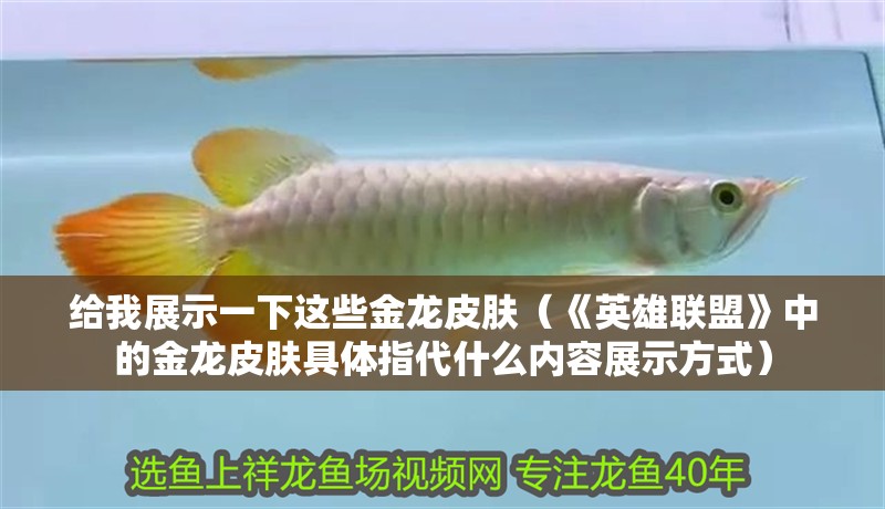 給我展示一下這些金龍皮膚（《英雄聯(lián)盟》中的金龍皮膚具體指代什么內(nèi)容展示方式）