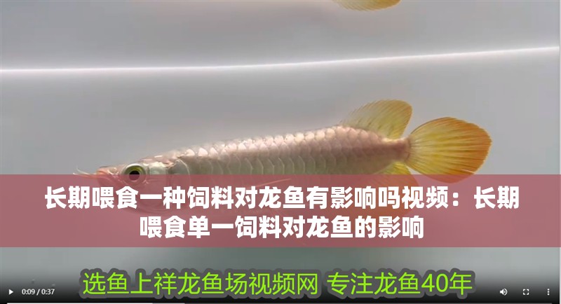 長期喂食一種飼料對龍魚有影響嗎視頻：長期喂食單一飼料對龍魚的影響