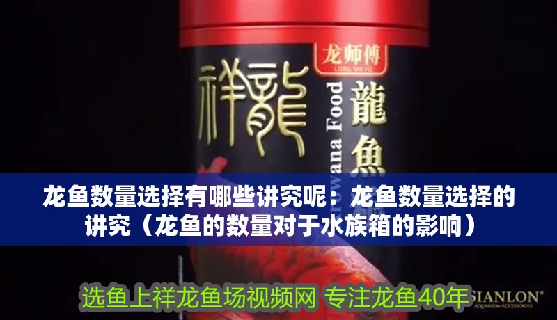 龍魚數量選擇有哪些講究呢：龍魚數量選擇的講究（龍魚的數量對于水族箱的影響）