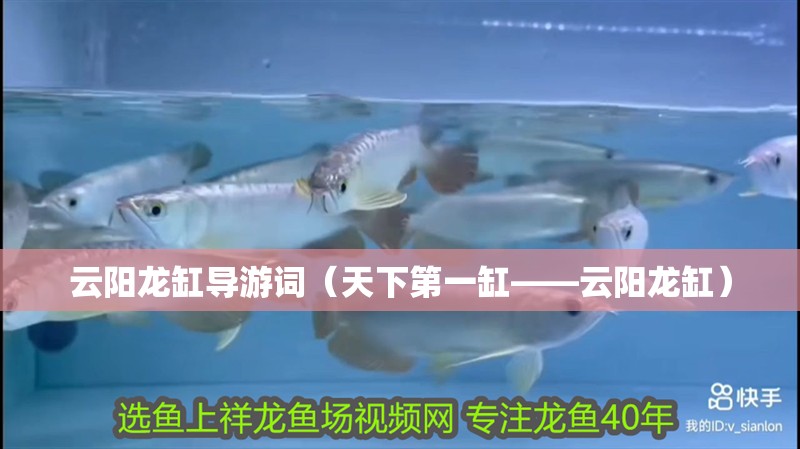 云陽龍缸導游詞（天下第一缸——云陽龍缸）