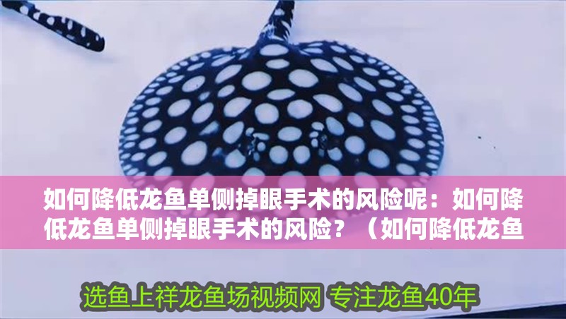 如何降低龍魚單側(cè)掉眼手術(shù)的風(fēng)險(xiǎn)呢：如何降低龍魚單側(cè)掉眼手術(shù)的風(fēng)險(xiǎn)？（如何降低龍魚單側(cè)掉眼手術(shù)的風(fēng)險(xiǎn)） 如何降低龍魚單側(cè)掉眼手術(shù)的風(fēng)險(xiǎn)呢：如何降低龍魚單側(cè)掉眼手術(shù)的風(fēng)險(xiǎn)？（如何降低龍魚單側(cè)掉眼手術(shù)的風(fēng)險(xiǎn)） 水族問(wèn)答