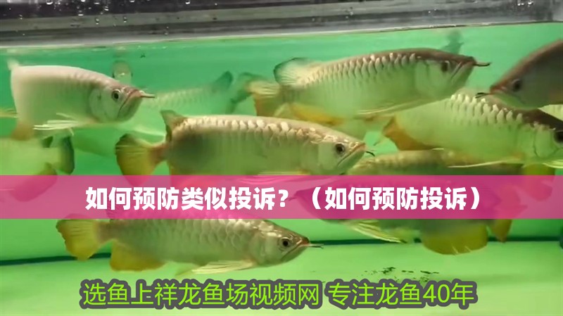如何預防類似投訴？（如何預防投訴）