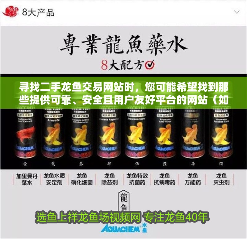 尋找二手龍魚交易網站時，您可能希望找到那些提供可靠、安全且用戶友好平臺的網站（如何找到二手龍魚交易網站）