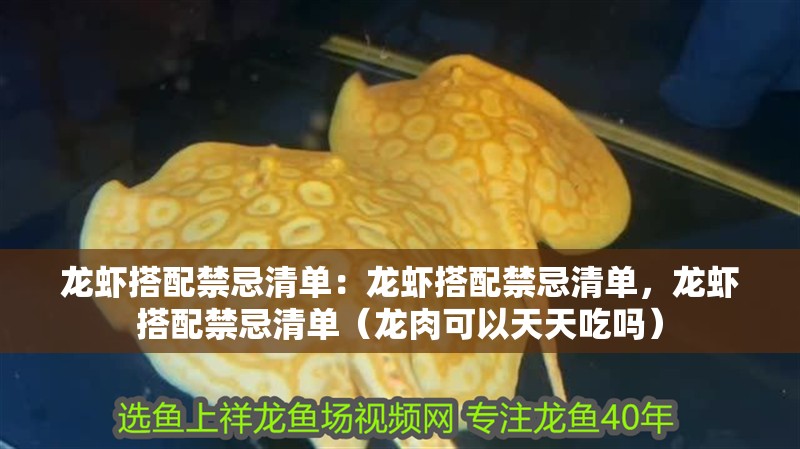 龍蝦搭配禁忌清單：龍蝦搭配禁忌清單，龍蝦搭配禁忌清單（龍肉可以天天吃嗎）