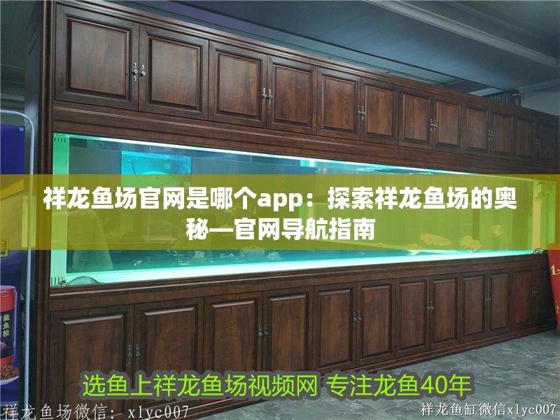祥龍魚場官網(wǎng)是哪個app：探索祥龍魚場的奧秘—官網(wǎng)導(dǎo)航指南
