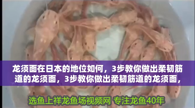 龍須面在日本的地位如何，3步教你做出柔韌筋道的龍須面，3步教你做出柔韌筋道的龍須面，節日宴客超有面兒~