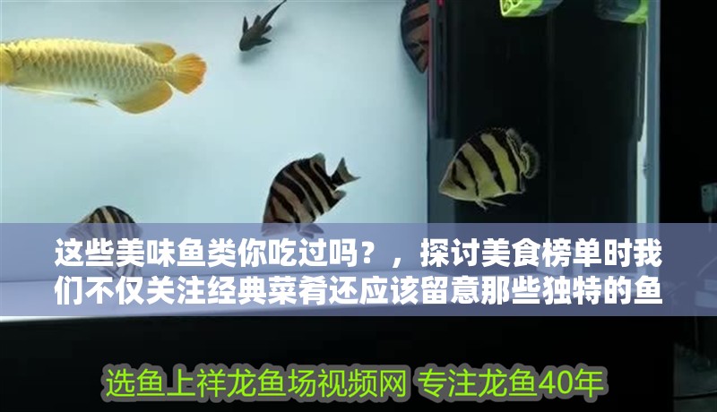這些美味魚類你吃過嗎？，探討美食榜單時我們不僅關注經典菜肴還應該留意那些獨特的魚類