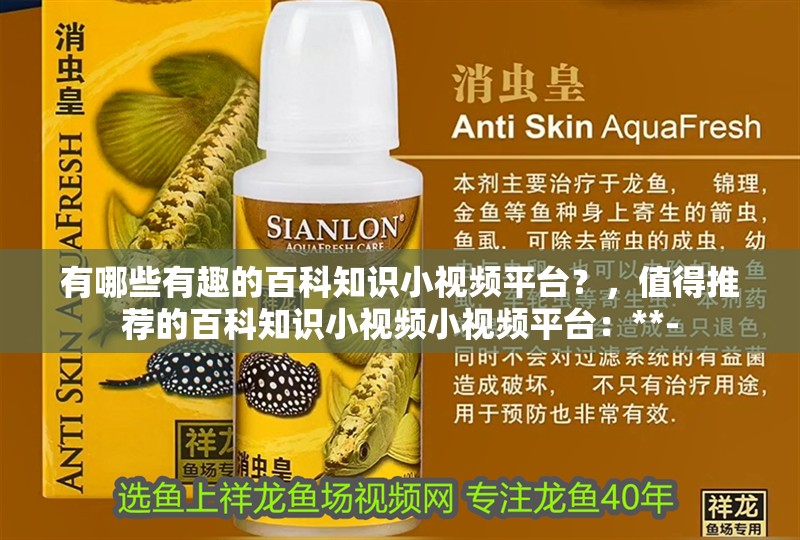 有哪些有趣的百科知識小視頻平臺？，值得推薦的百科知識小視頻小視頻平臺：**-