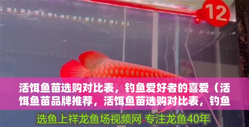 活餌魚苗選購對比表，釣魚愛好者的喜愛（活餌魚苗品牌推薦，活餌魚苗選購對比表，釣魚愛好者的喜愛）