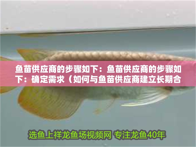 魚苗供應商的步驟如下：魚苗供應商的步驟如下：確定需求（如何與魚苗供應商建立長期<strong><mark>合作</mark></strong>關系）