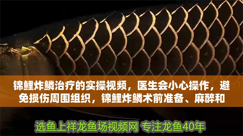 錦鯉炸鱗治療的實操視頻，醫生會小心操作，避免損傷周圍組織，錦鯉炸鱗術前準備、麻醉和手術步驟