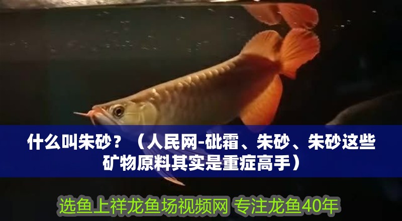 什么叫朱砂？（人民網-砒霜、朱砂、朱砂這些礦物原料其實是重癥高手）