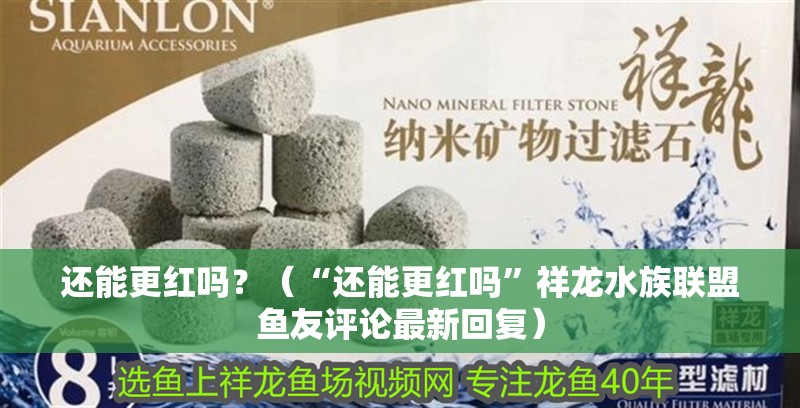 還能更紅嗎？（“還能更紅嗎”祥龍水族聯盟魚友評論最新回復）