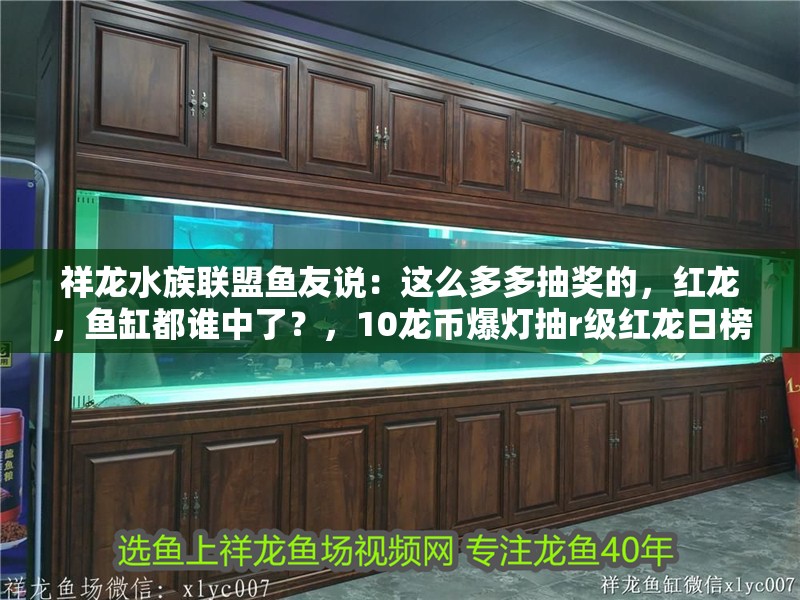 祥龍水族聯盟魚友說:這么多多抽獎的,紅龍,魚缸都誰中了?,10龍幣爆燈抽r級紅龍日榜豪禮送不停 觀賞魚百科 第7張 祥龍水族聯盟魚友說:這么多多抽獎的,紅龍,魚缸都誰中了?,10龍幣爆燈抽r級紅龍日榜豪禮送不停 祥龍水族聯盟魚友說:這么多多抽獎的,紅龍,魚缸都誰中了?,10龍幣爆燈抽r級紅龍日榜豪禮送不停 觀賞魚百科 第7張