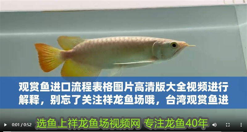 觀賞魚進口流程表格圖片高清版大全視頻進行解釋，別忘了關注祥龍魚場哦，臺灣觀賞魚進口流程表