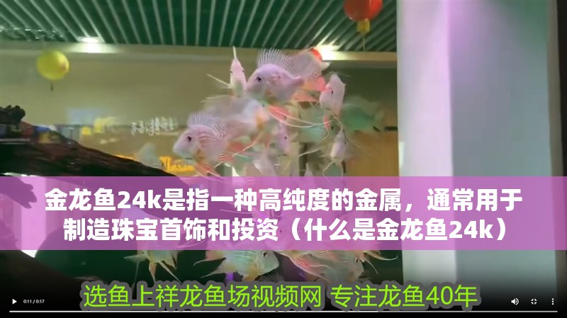 金龍魚24k是指一種高純度的金屬，通常用于制造珠寶首飾和投資（什么是金龍魚24k）
