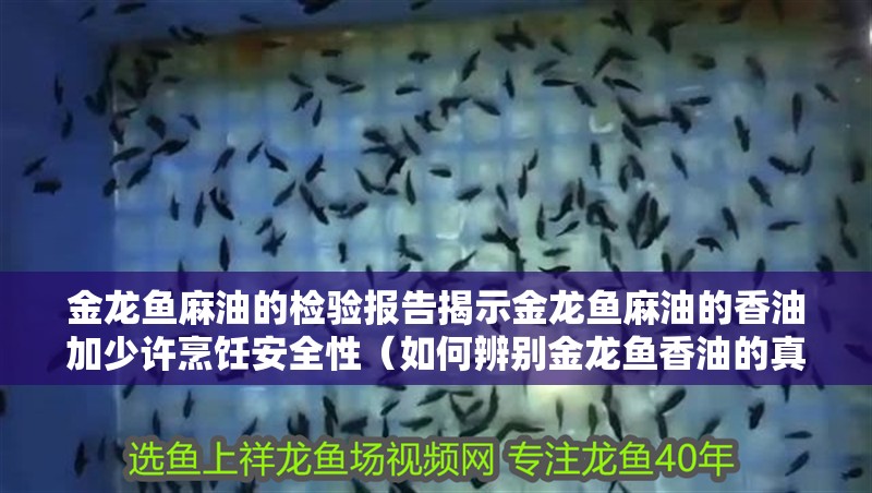 金龍魚麻油的檢驗報告揭示金龍魚麻油的香油加少許烹飪安全性（如何辨別金龍魚香油的真假）