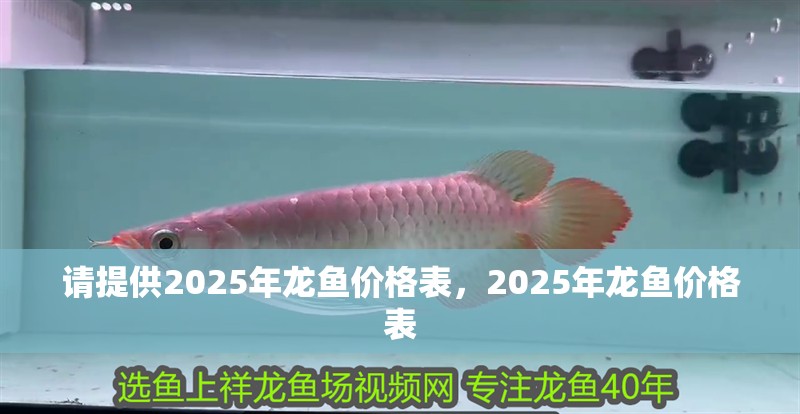 請?zhí)峁?025年龍魚價格表，2025年龍魚價格表