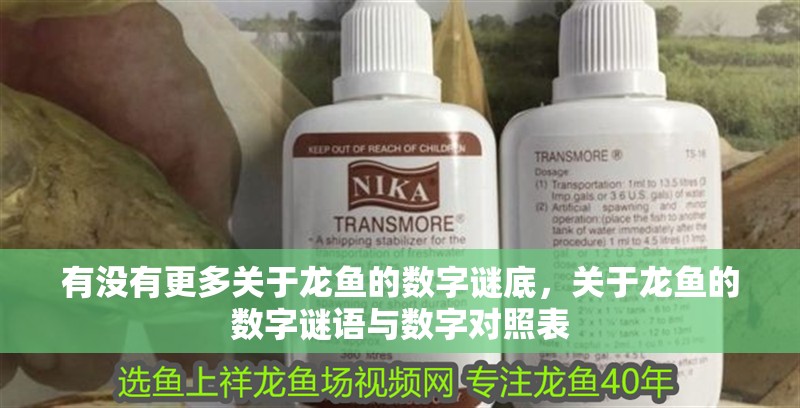 有沒有更多關于龍魚的數字謎底，關于龍魚的數字謎語與數字對照表