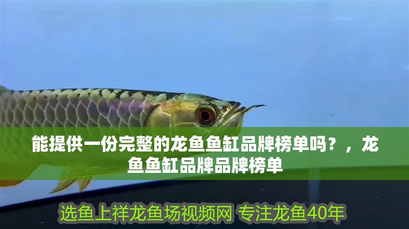 能提供一份完整的龍魚魚缸品牌榜單嗎？，龍魚魚缸品牌品牌榜單 能提供一份完整的龍魚魚缸品牌榜單嗎？，龍魚魚缸品牌品牌榜單 龍魚百科
