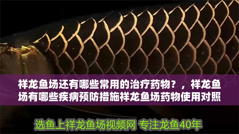 祥龍魚場還有哪些常用的治療藥物？，祥龍魚場有哪些疾病預防措施祥龍魚場藥物使用對照表