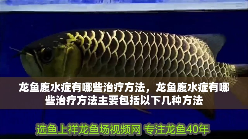 龍魚腹水癥有哪些治療方法，龍魚腹水癥有哪些治療方法主要包括以下幾種方法