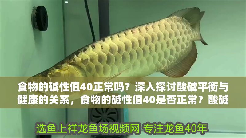 食物的堿性值40正常嗎？深入探討酸堿平衡與健康的關系，食物的堿性值40是否正常？酸堿平衡與健康的科學解析