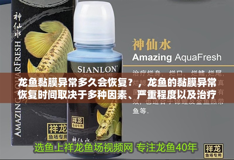 龍魚黏膜異常多久會恢復(fù)？，龍魚的黏膜異常恢復(fù)時間取決于多種因素、嚴重程度以及治療措施