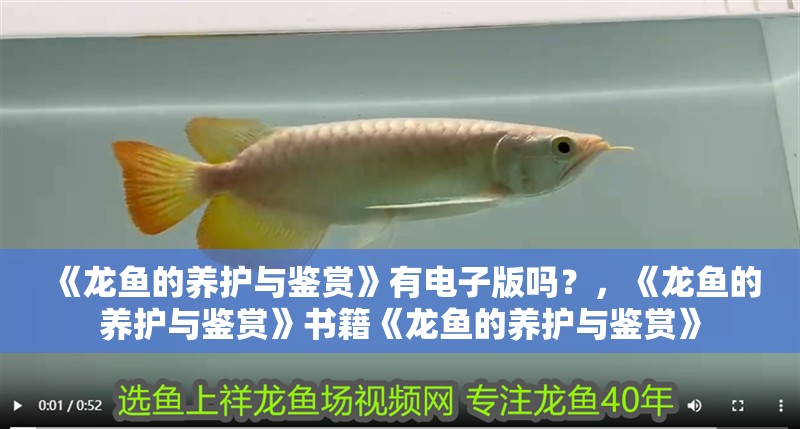 《龍魚的養護與鑒賞》有電子版嗎？，《龍魚的養護與鑒賞》書籍《龍魚的養護與鑒賞》 《龍魚的養護與鑒賞》有電子版嗎？，《龍魚的養護與鑒賞》書籍《龍魚的養護與鑒賞》 龍魚百科