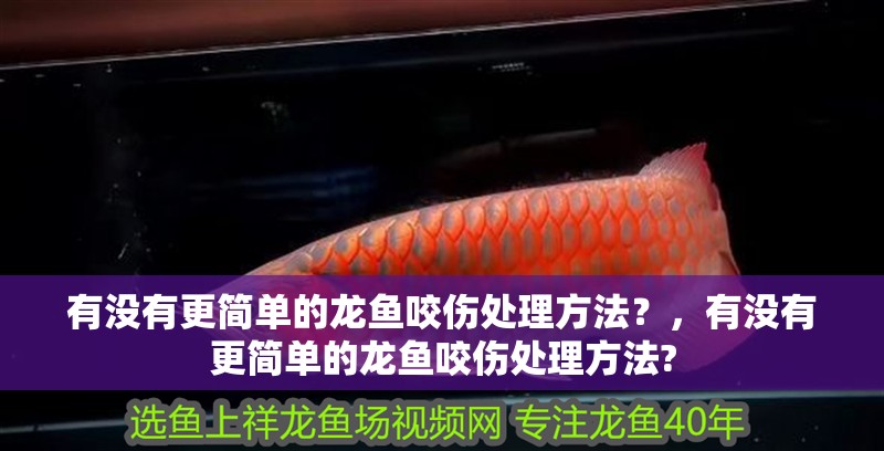 有沒有更簡單的龍魚咬傷處理方法？，有沒有更簡單的龍魚咬傷處理方法?