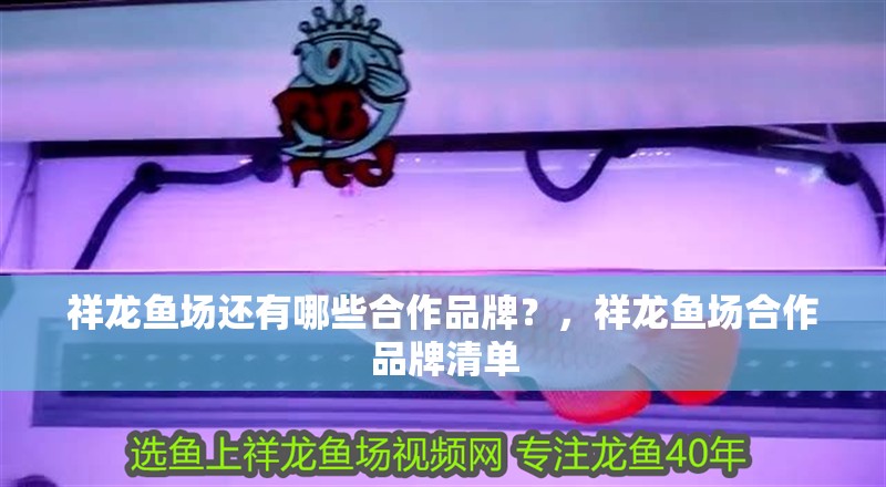 祥龍魚場還有哪些合作品牌？，祥龍魚場合作品牌清單