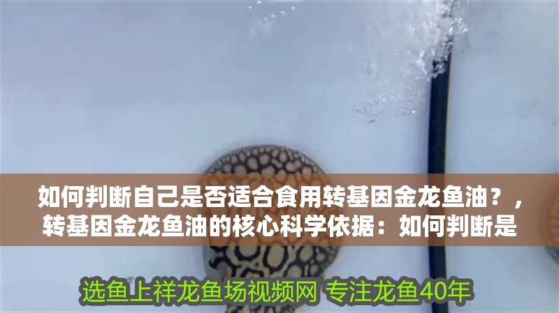 如何判斷自己是否適合食用轉基因金龍魚油？，轉基因金龍魚油的核心科學依據：如何判斷是否適合食用轉基因金龍魚油
