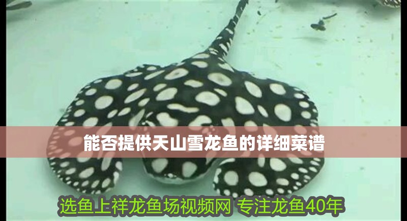 能否提供天山雪龍魚的詳細(xì)菜譜