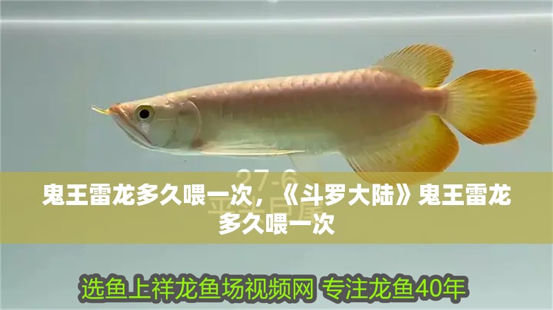鬼王雷龍多久喂一次，《斗羅大陸》鬼王雷龍多久喂一次