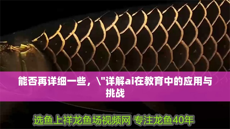 能否再詳細一些，\