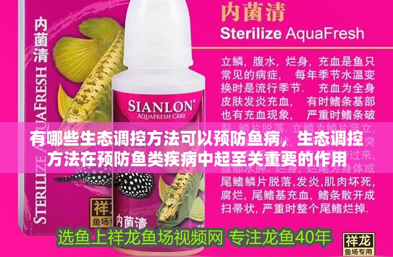 有哪些生態調控方法可以預防魚病，生態調控方法在預防魚類疾病中起至關重要的作用