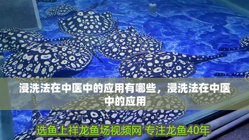 浸洗法在中醫中的應用有哪些，浸洗法在中醫中的應用